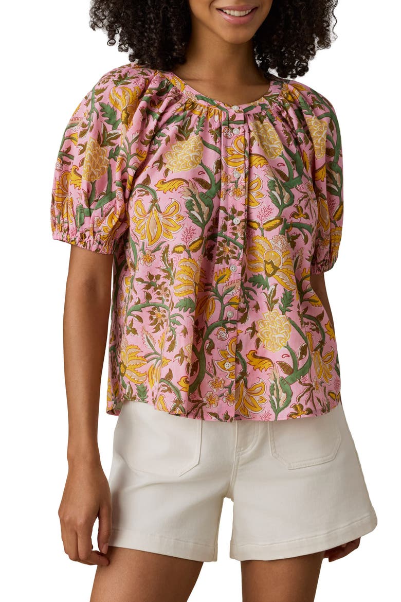 Lettie Voile Button-Up Shirt, Main, color, BLOSSOM SERENADE