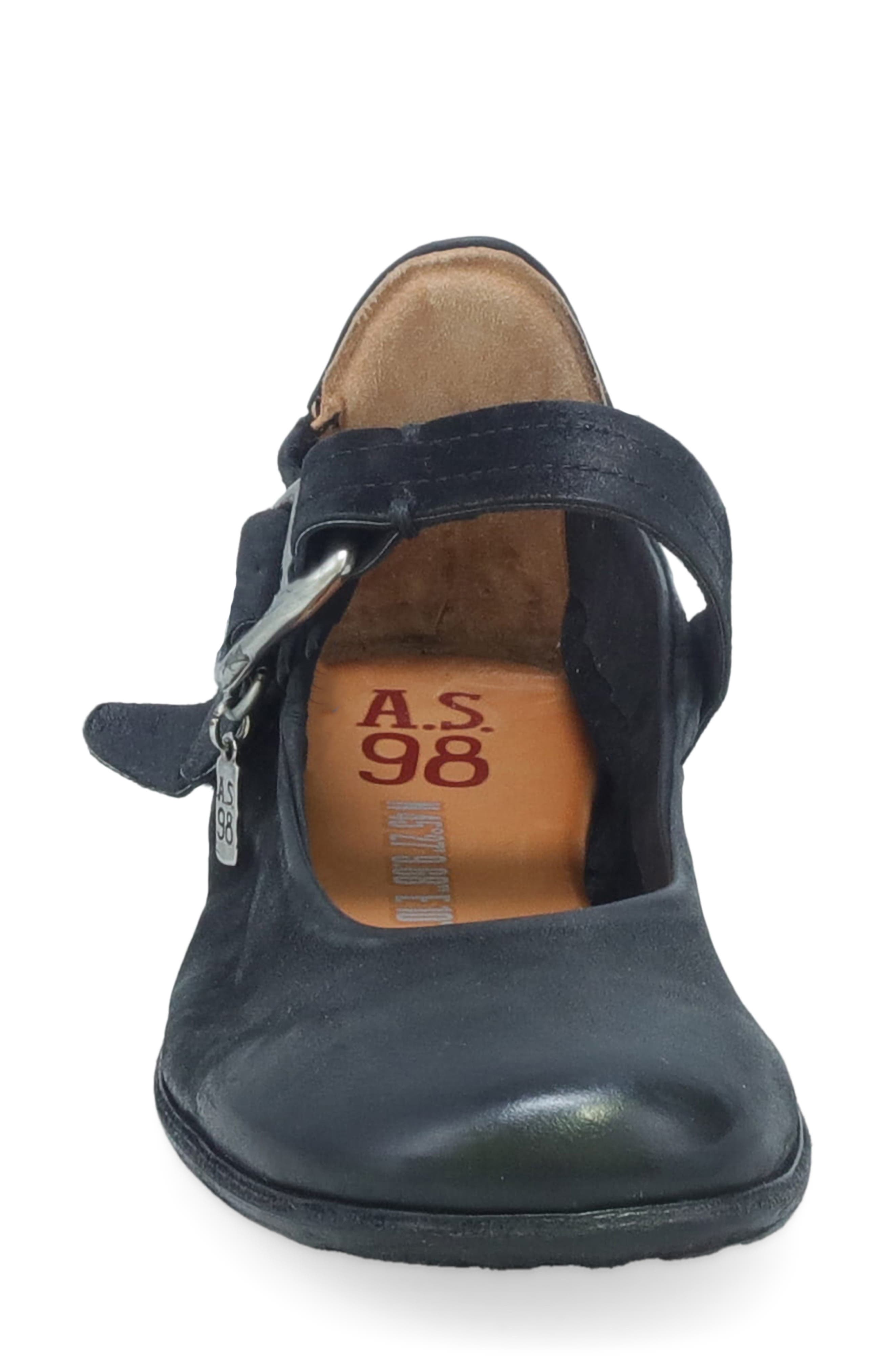 A.S.98 Zaine Mary Jane Flat, Alternate, color, Black