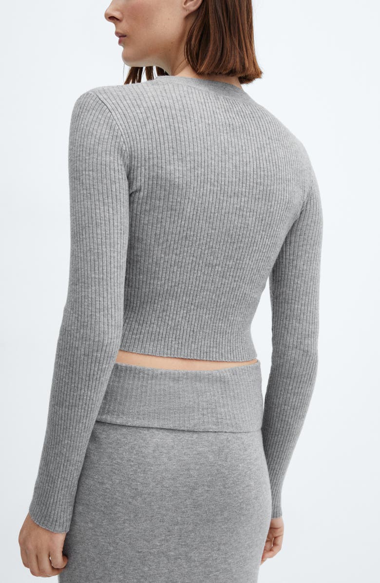 MANGO Rib Crewneck Sweater, Alternate, color,