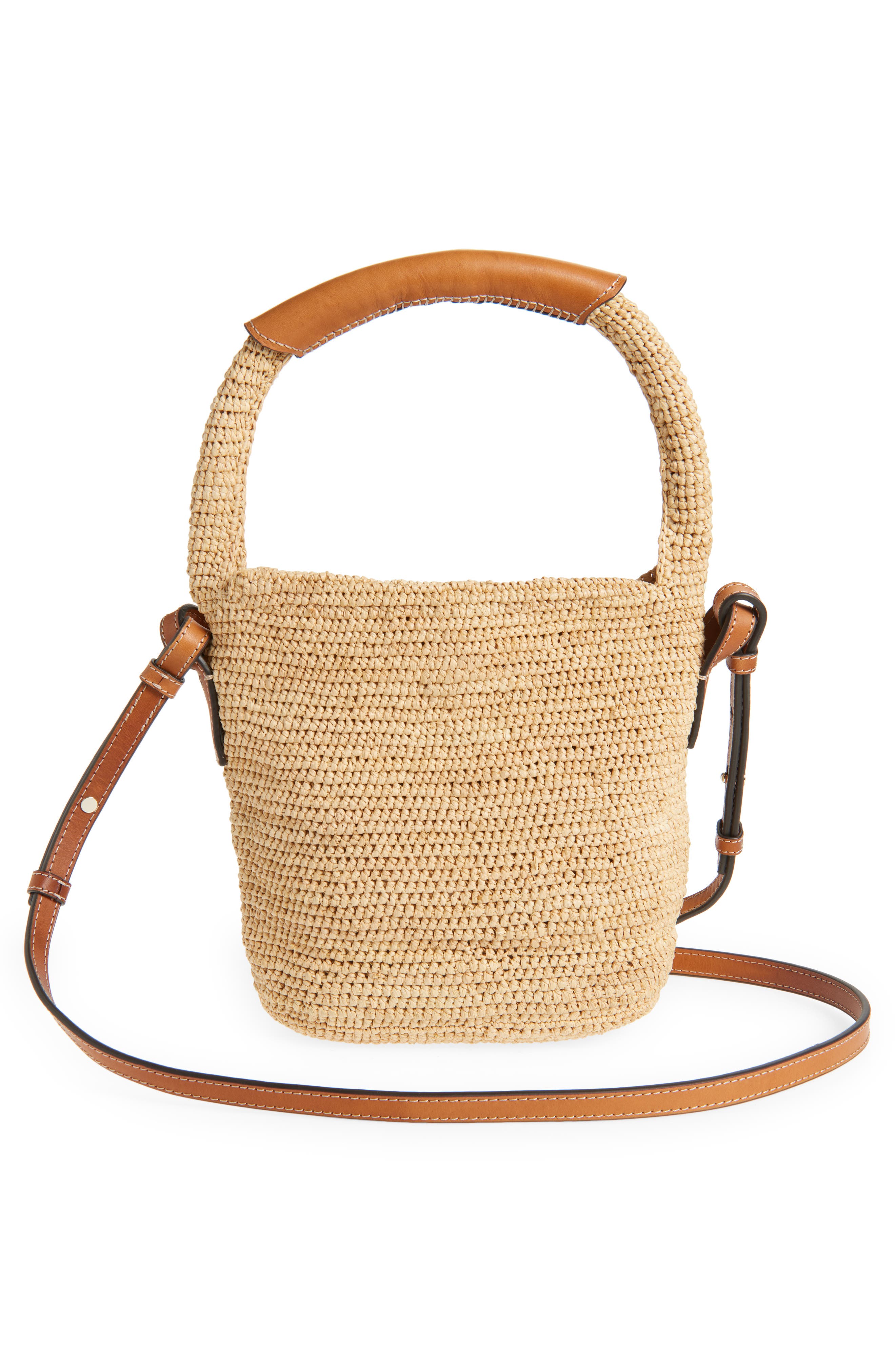 Helen Kaminski Yala Raffia Mini Shoulder Bag, Alternate, color, Natural/ Cotto