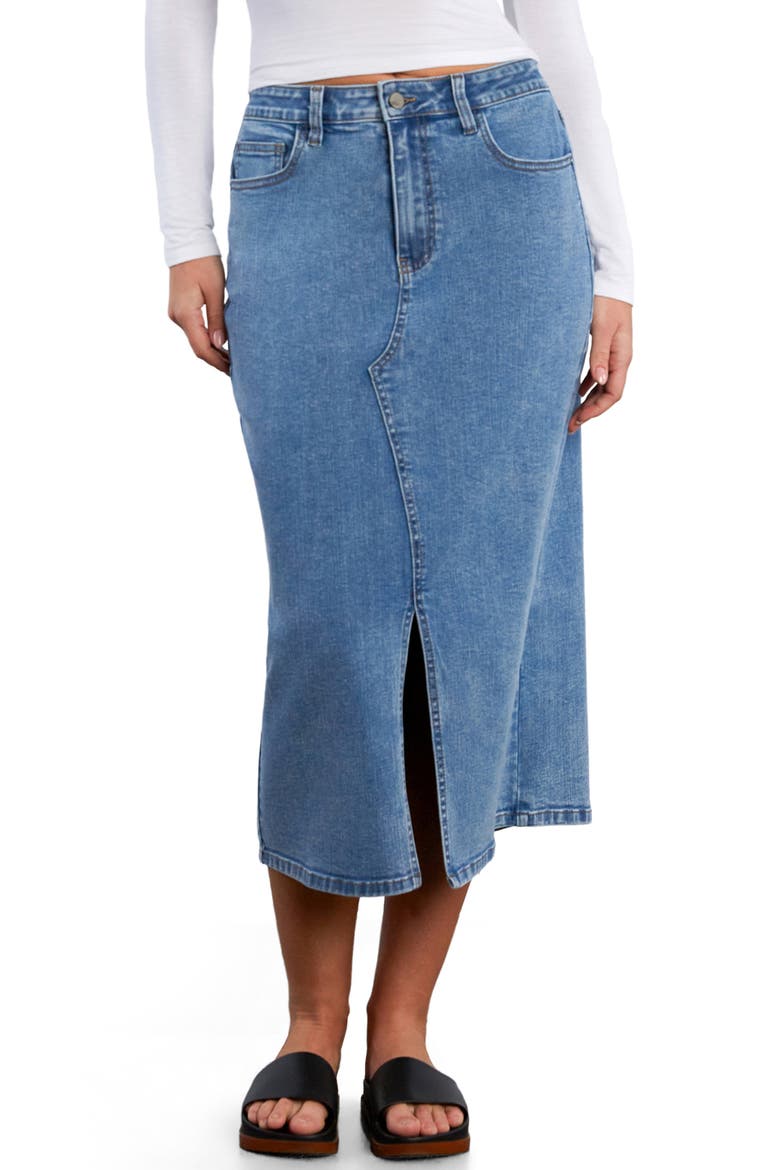 Lucy Denim Midi Skirt, Main, color, DENIM DREAM