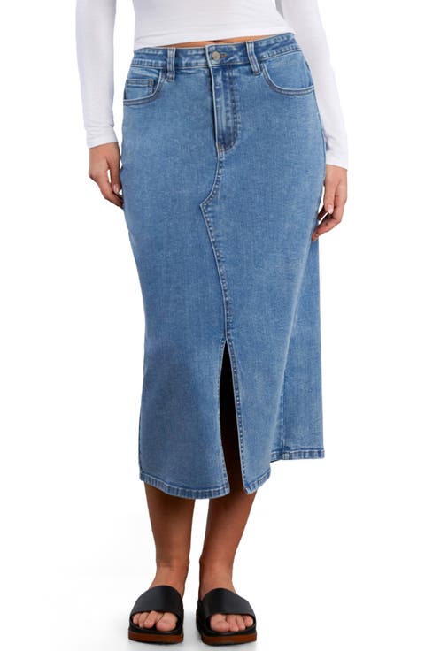 Lucy Denim Midi Skirt