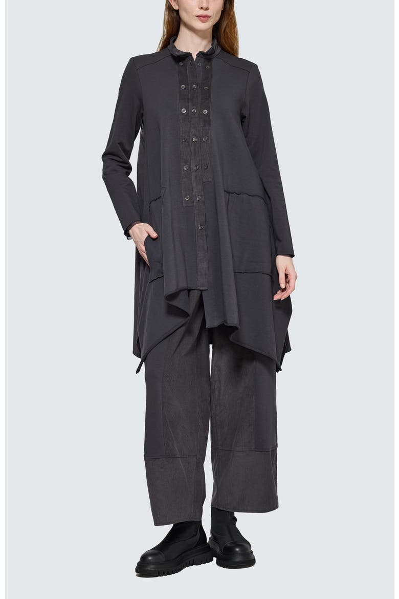 Raven Asymmetric Cord-Panel Jacket, Alternate, color, Mink Color