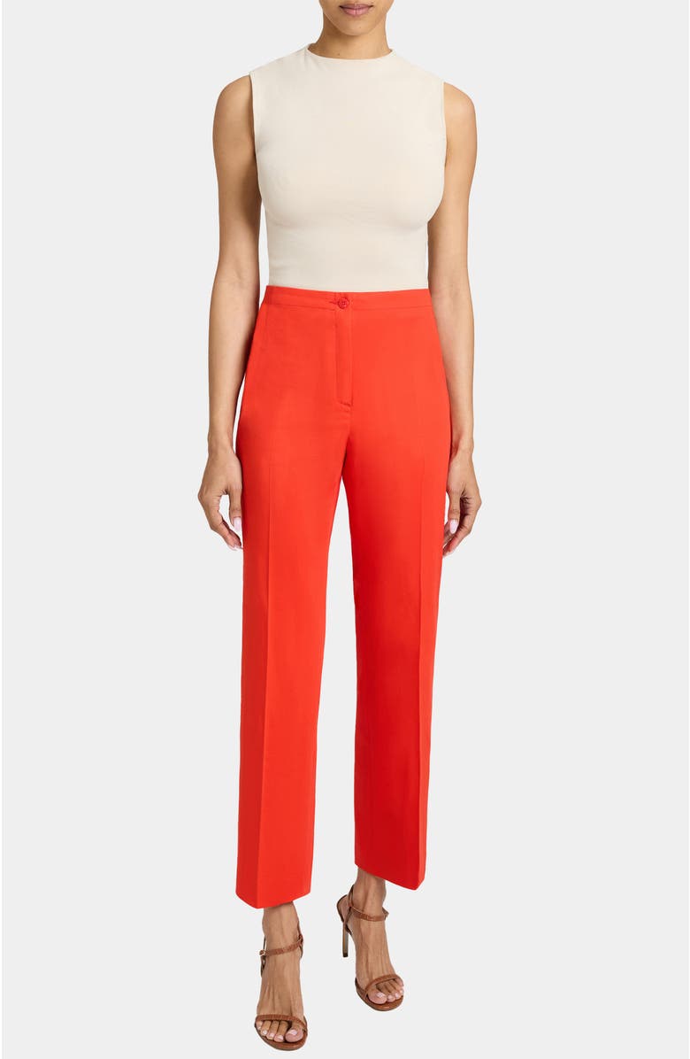 Santorelli ROMA Straight Leg Ankle Pant, Alternate, color, Poppy