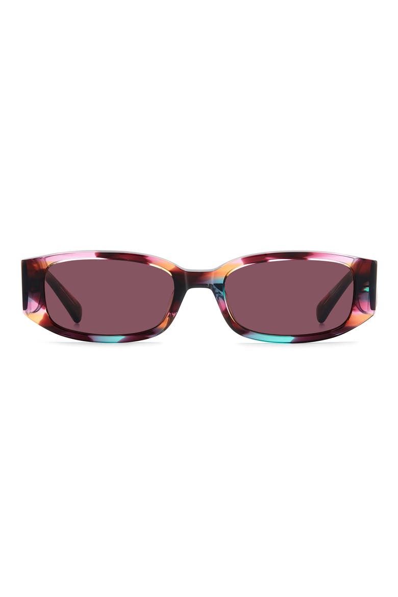 52mm Rectangular Sunglasses, Main, color, PINK HAVANA/ PINK