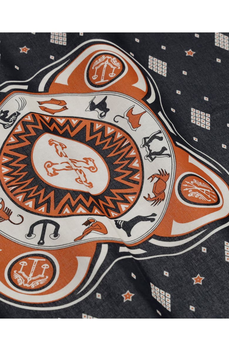 Fortela Zodiac Print Scarf, Alternate, color, Grey