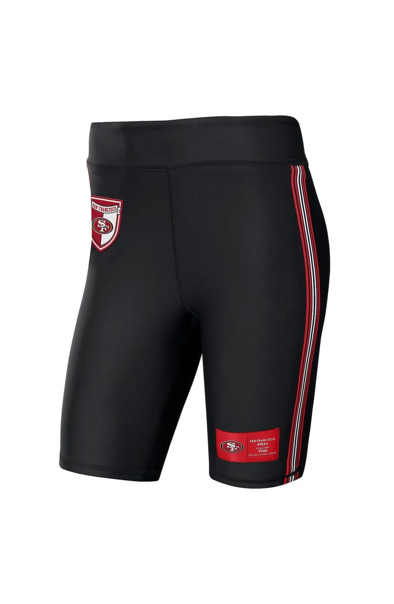 WEAR by Erin Andrews Women's WEAR by Erin Andrews Black San Francisco 49ers Biker Shorts, Alternate, color, 