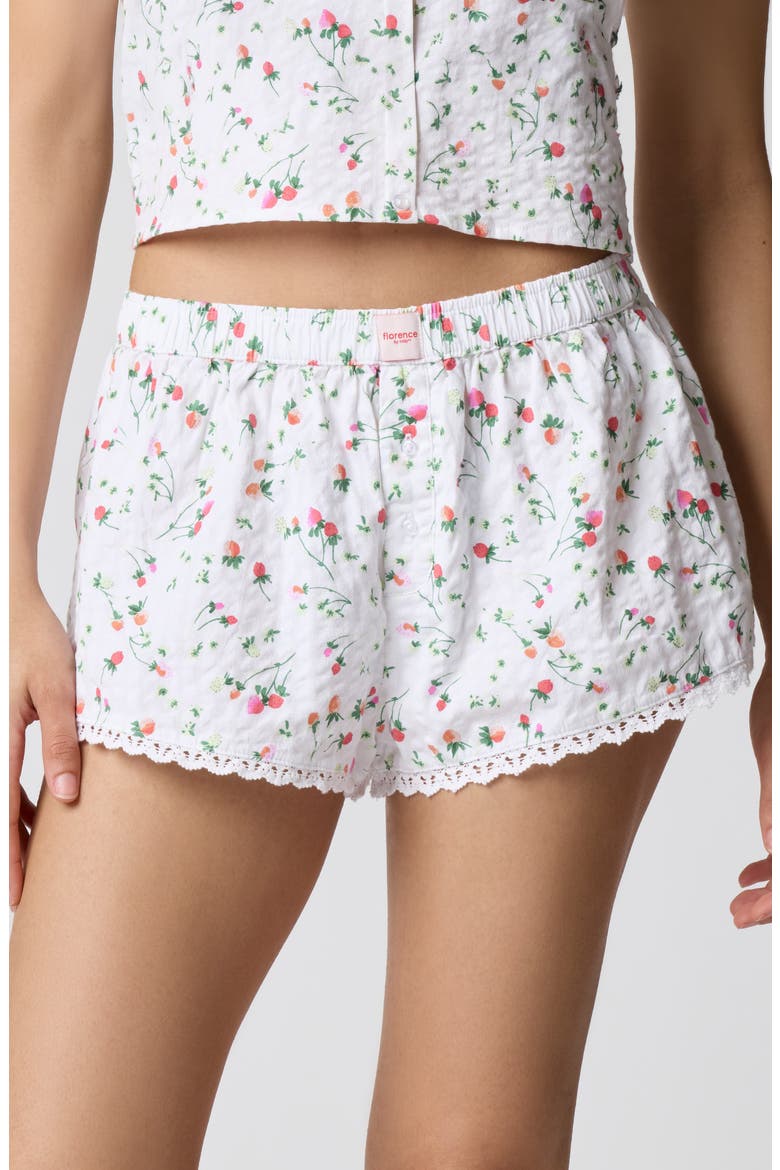 Cheeky Stretch Cotton Boxer, Main, color, STRAWBERRY
