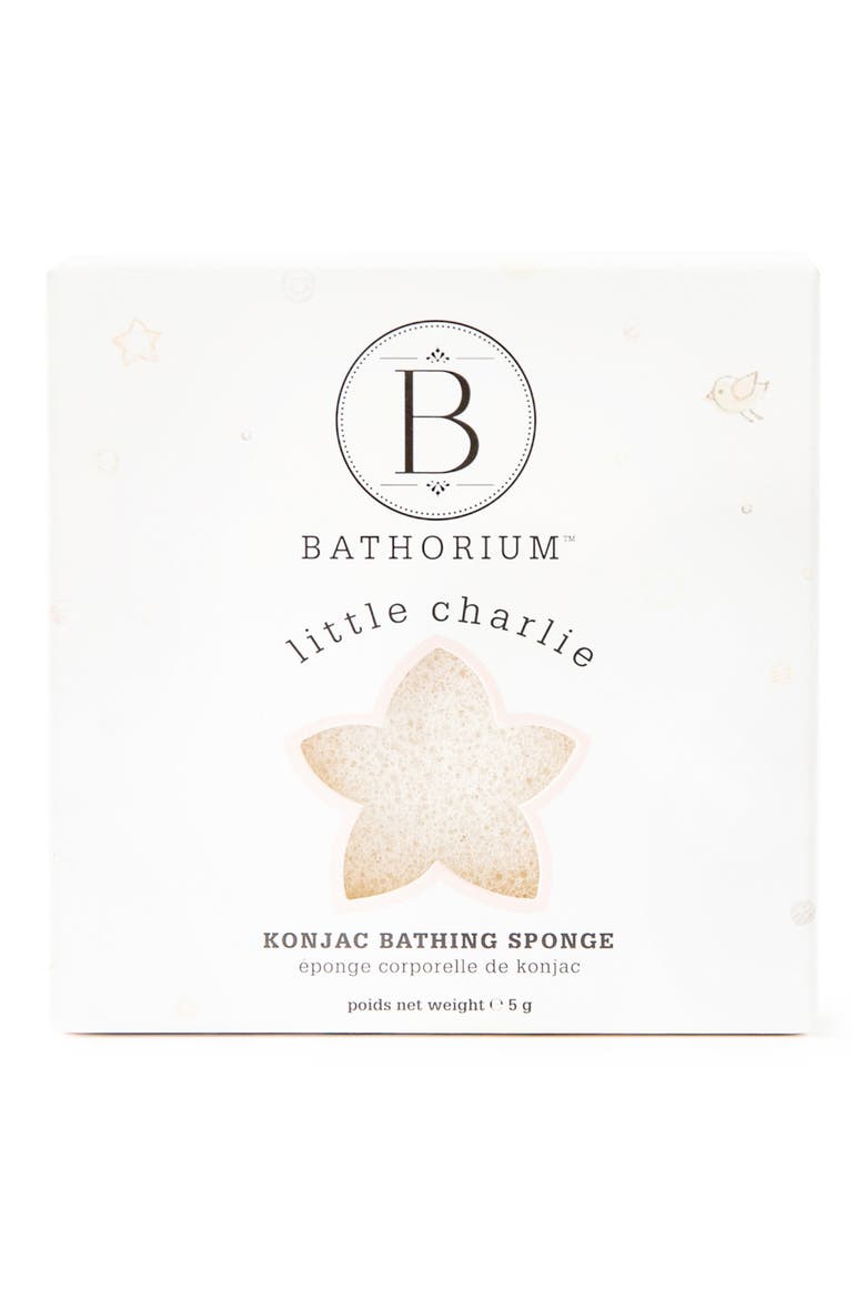 Little Charlie Konjac Bathing Sponge, Main, color, NO COLOR