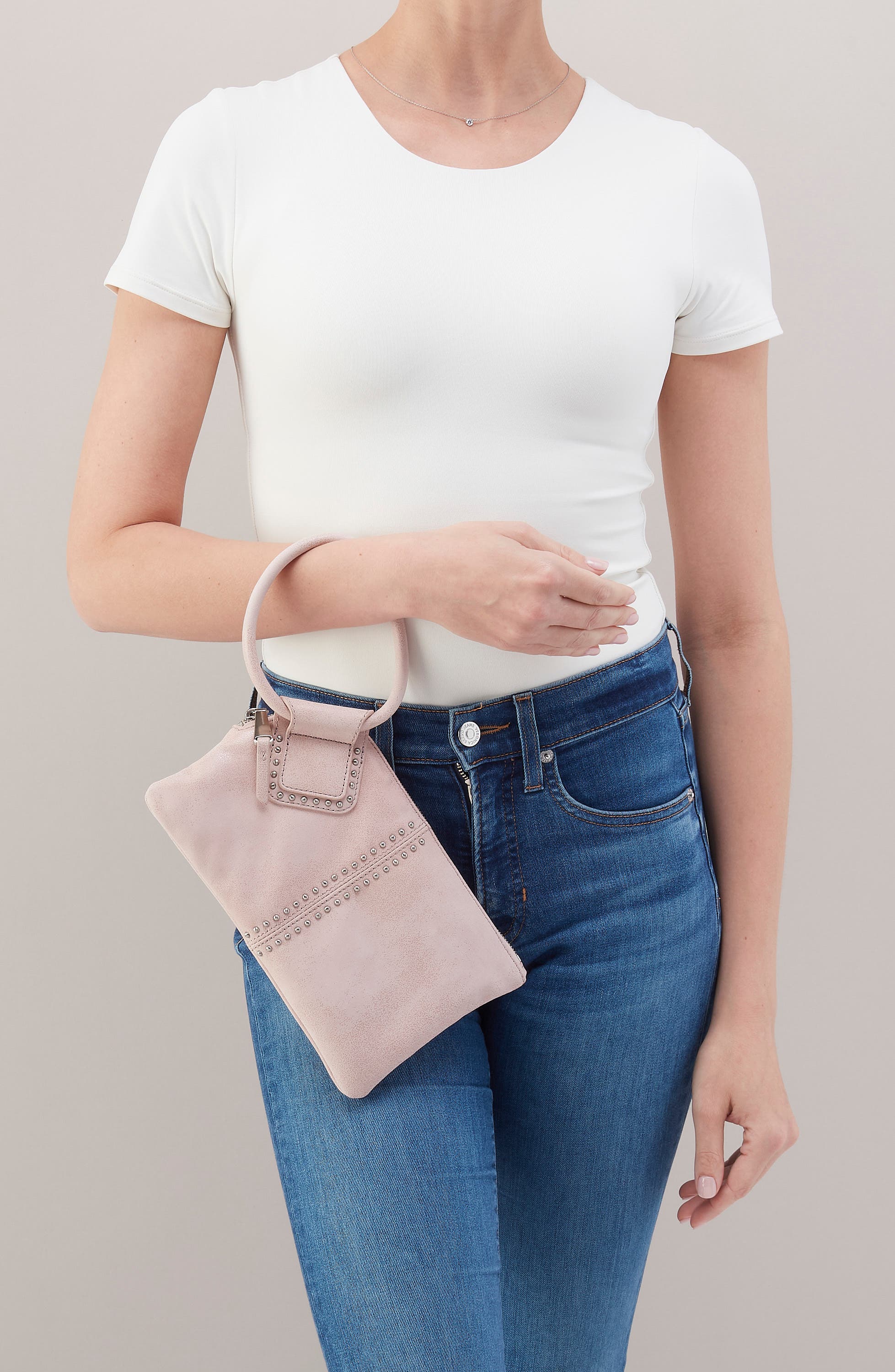 HOBO Sable Leather Wristlet, Alternate, color, Blossom