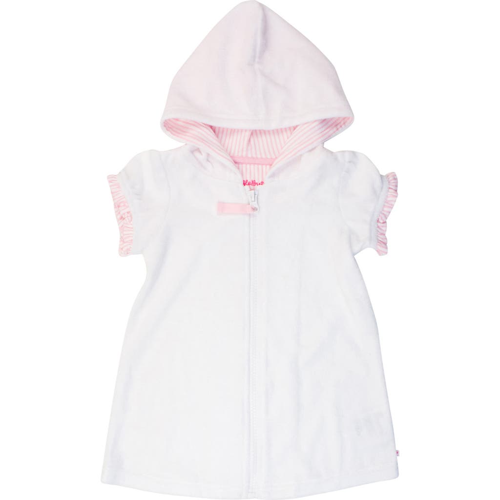 Rufflebutts Kids' Hooded Terry Cover-up In Pink