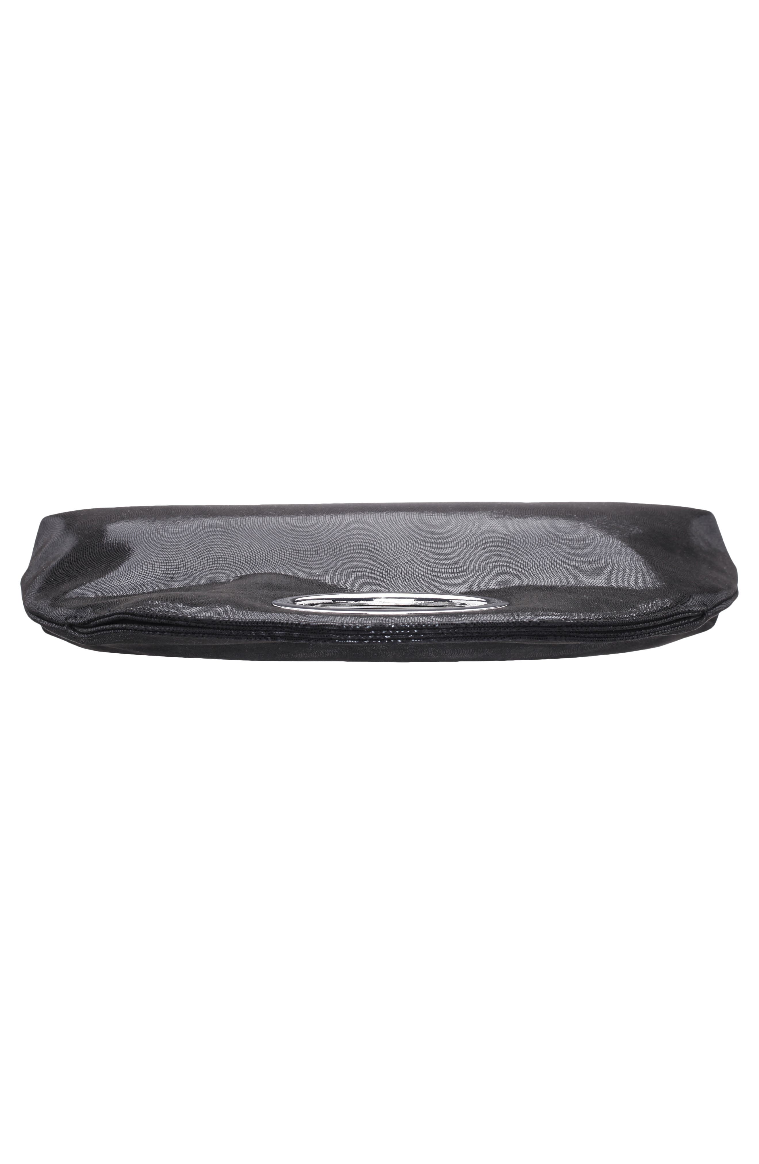 Nina Jael Top Handle Clutch, Alternate, color, Black