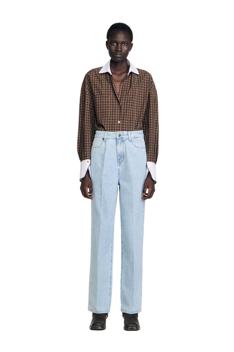 Straight-leg jeans, Alternate, color, Blue