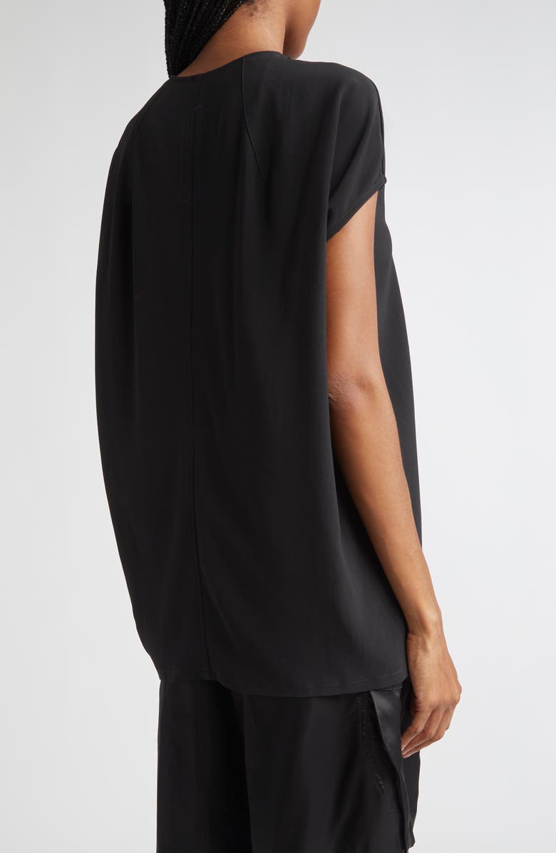 Rick Owens Floating Washed Charmeuse Top, Alternate, color, Black