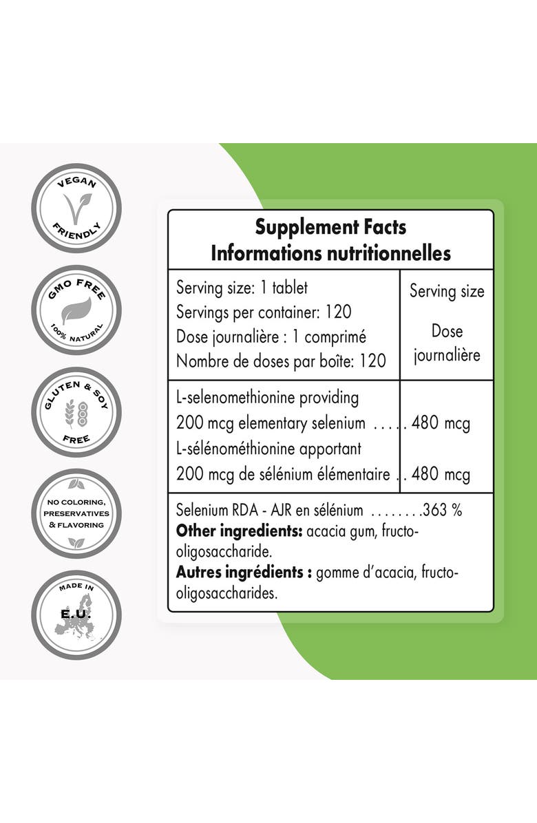 SuperSmart L-Selenomethionine 200mcg, Alternate, color, NO COLOR