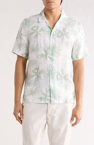 Bugatchi Jackson Floral Linen Camp Shirt