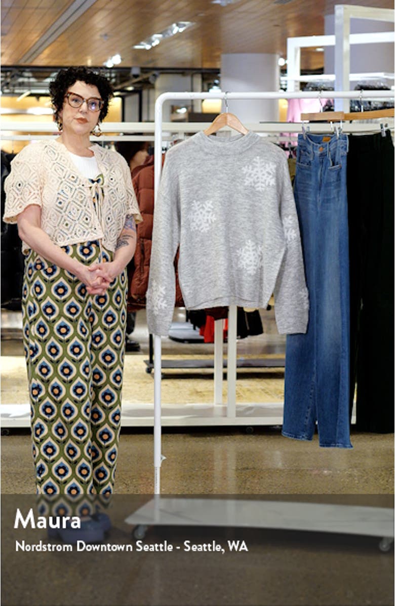 Snowflake Mock Neck Sweater, sales video thumbnail