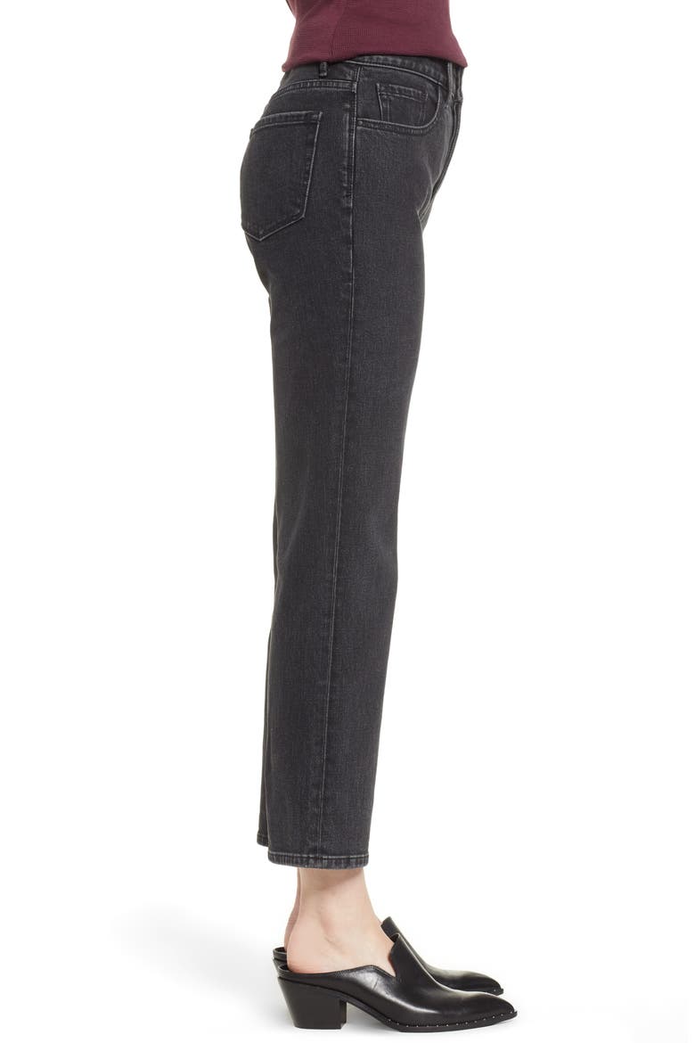 Stovepipe Straight Leg Jeans, Alternate, color, BLACKTOP DARK WORN