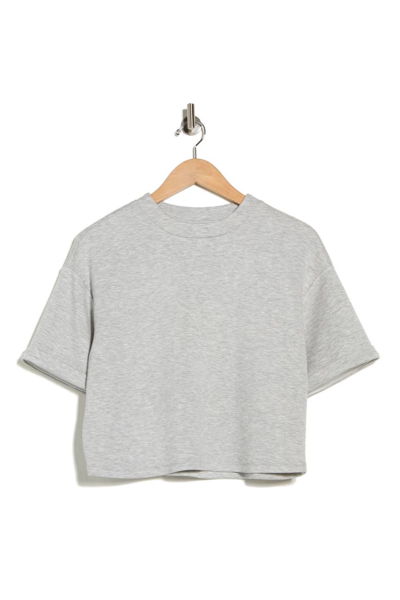 Crewneck Scuba T-Shirt, Alternate, color, GREY HEATHER