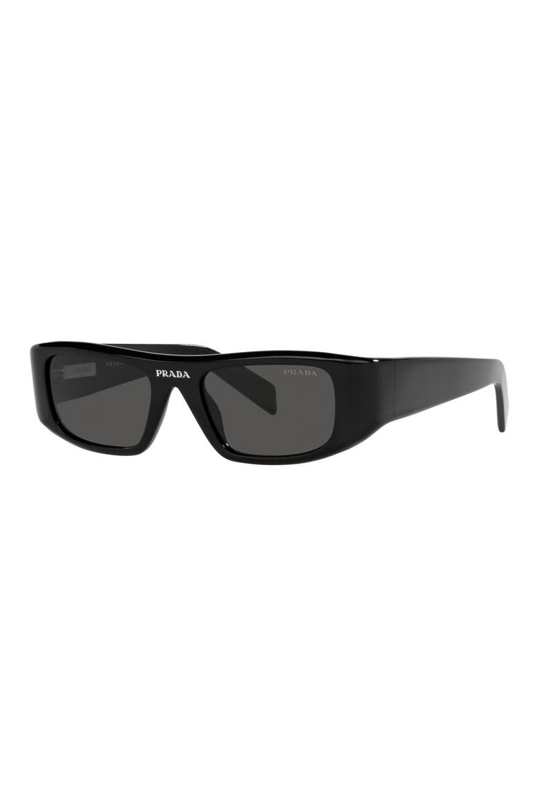 49mm Rectangular Sunglasses, Alternate, color, DARK GREY