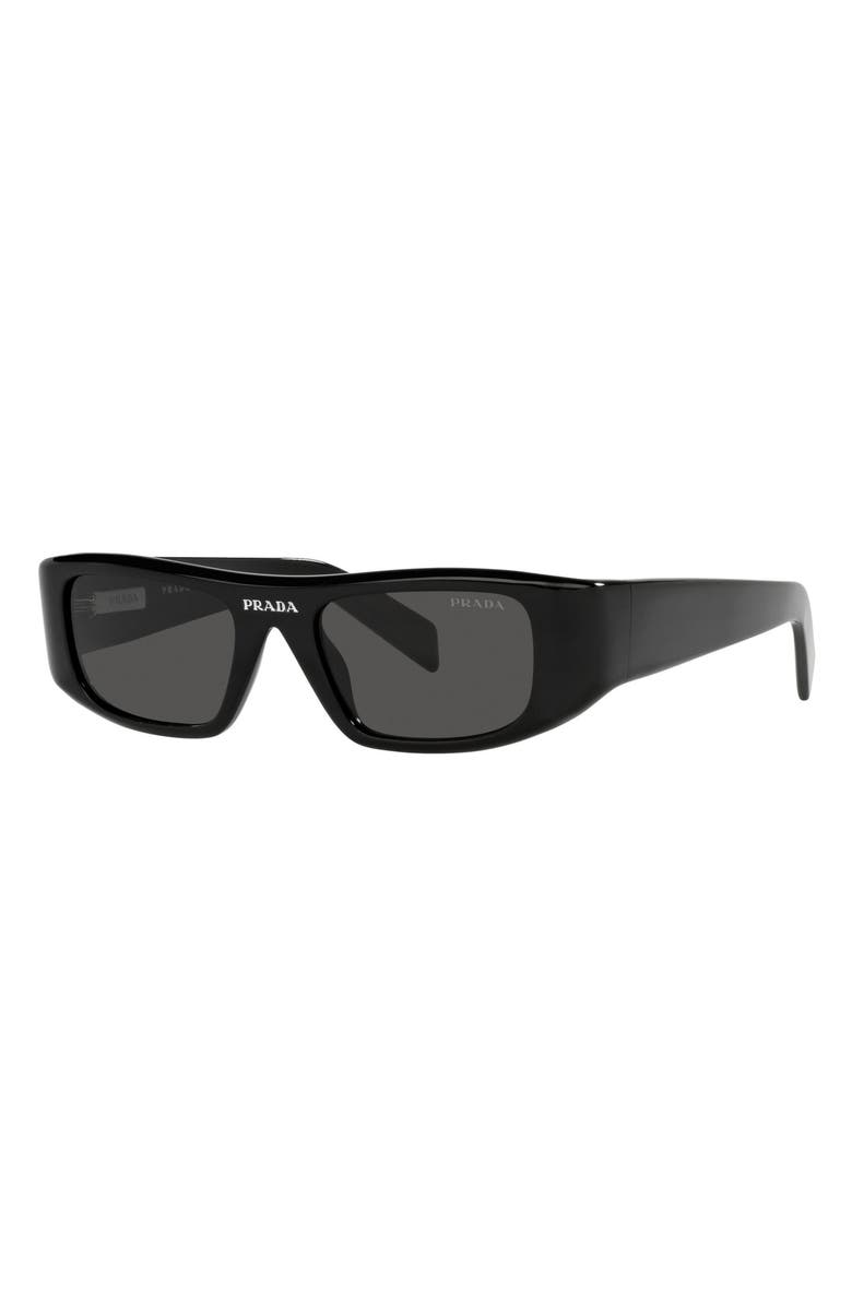 Prada 49mm Rectangular Sunglasses, Alternate, color, 