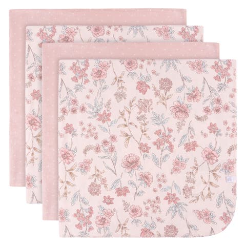 Pink Cotton Flannel Swaddles 4-Pack (Baby)