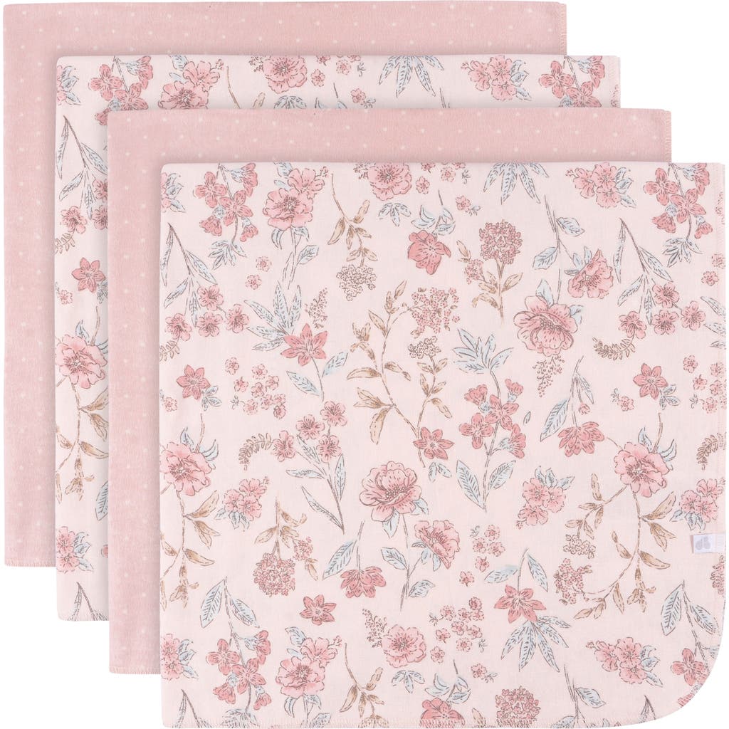 Just Born Pink Cotton Flannel Swaddles 4-Pack in Floral  product