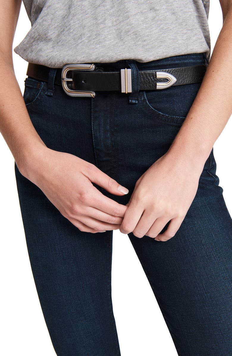 rag & bone Ventura Leather Belt, Alternate, color,