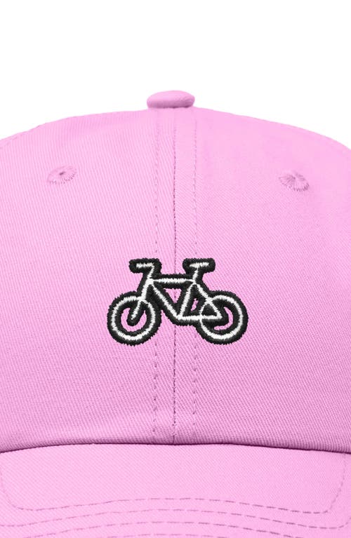 Dalix Bike Embroidered Cycling Cap In Light Pink