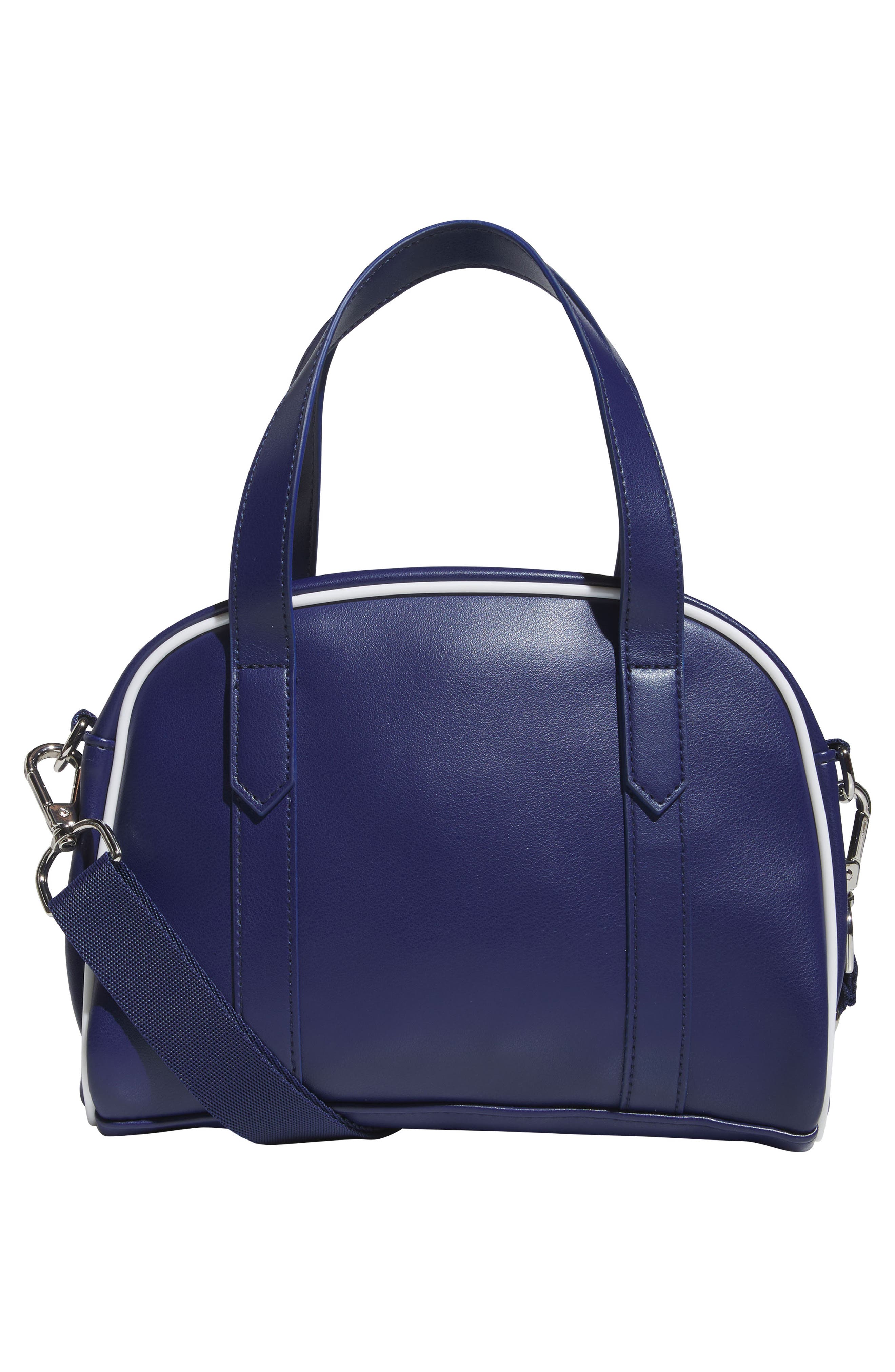 adidas Crossbody Bag with Mini Pouch, Alternate, color, Dark Blue/ White/ Silver
