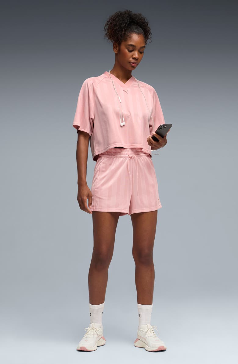 PUMA League Jersey Shorts, Alternate, color, Rosy Outlook