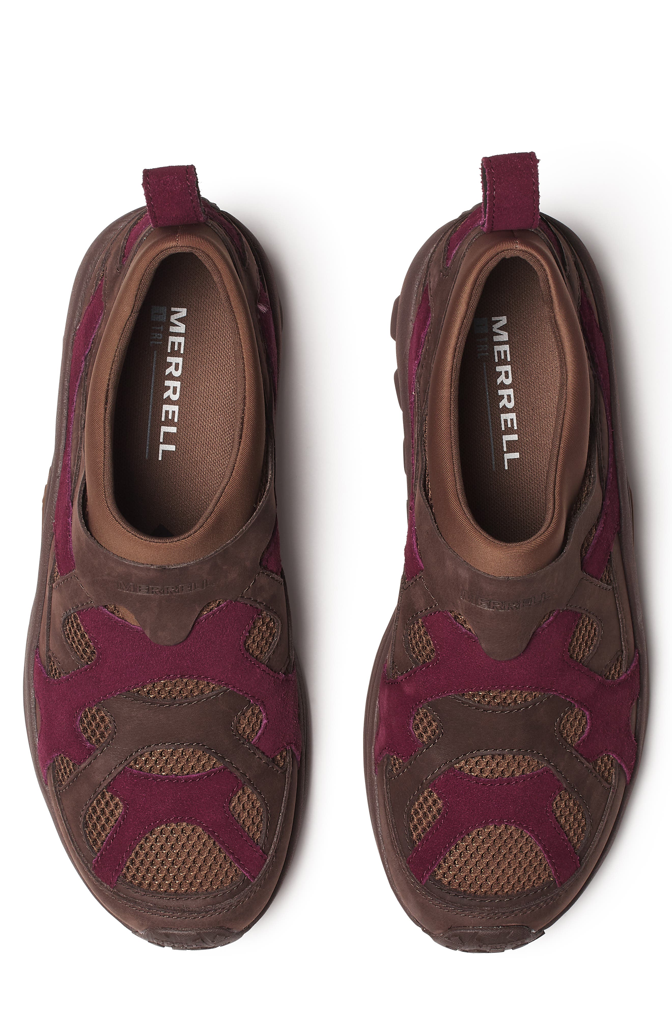 Merrell Jungle Moc Evo Vent Slip-On Sneaker, Alternate, color, Dark Cherry/ Coffee