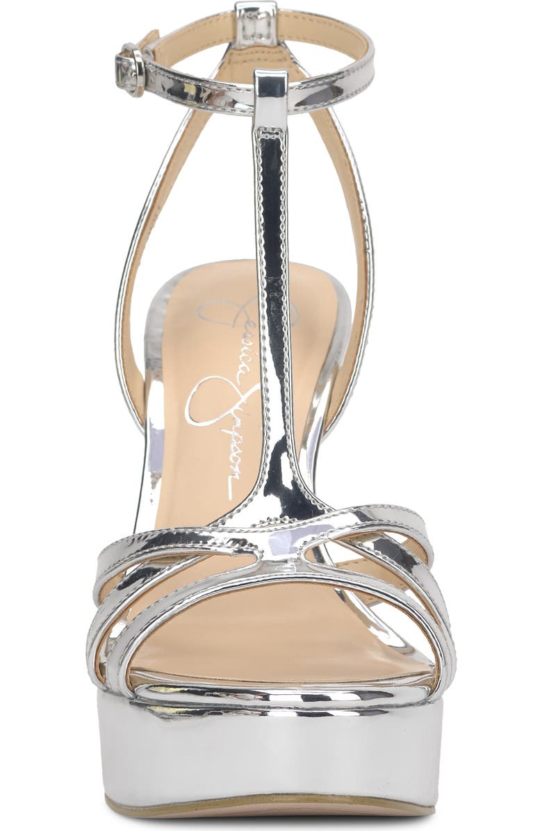 Jessica Simpson Sippete T-Strap Platform Sandal, Alternate, color, Silver
