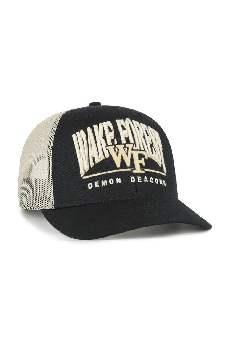 Men's '47 Black Wake Forest Demon Deacons Arid Adjustable Trucker Hat, Alternate, color, Black
