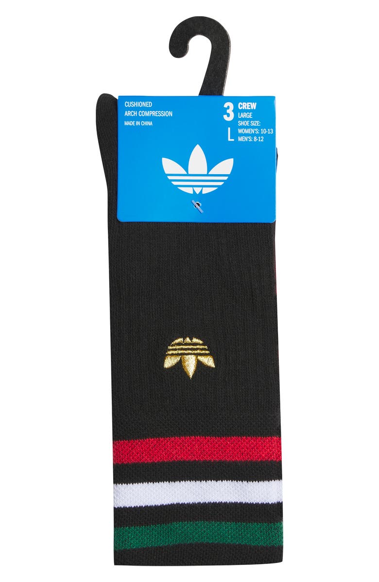adidas Assorted 3-Pack Roller 3.0 Crew Socks, Alternate, color, 
