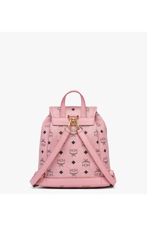 Mcm Mini Aren Drawstring Backpack In Pink