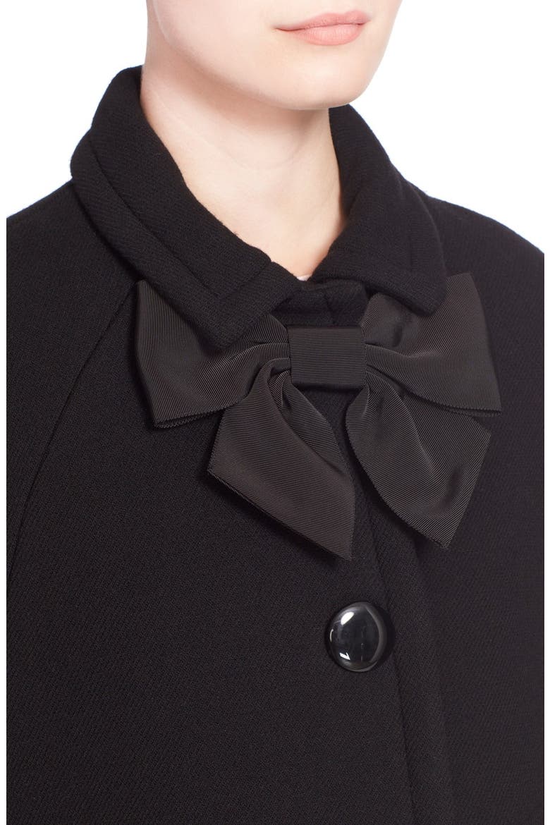 bow capelet, Alternate, color, BLACK