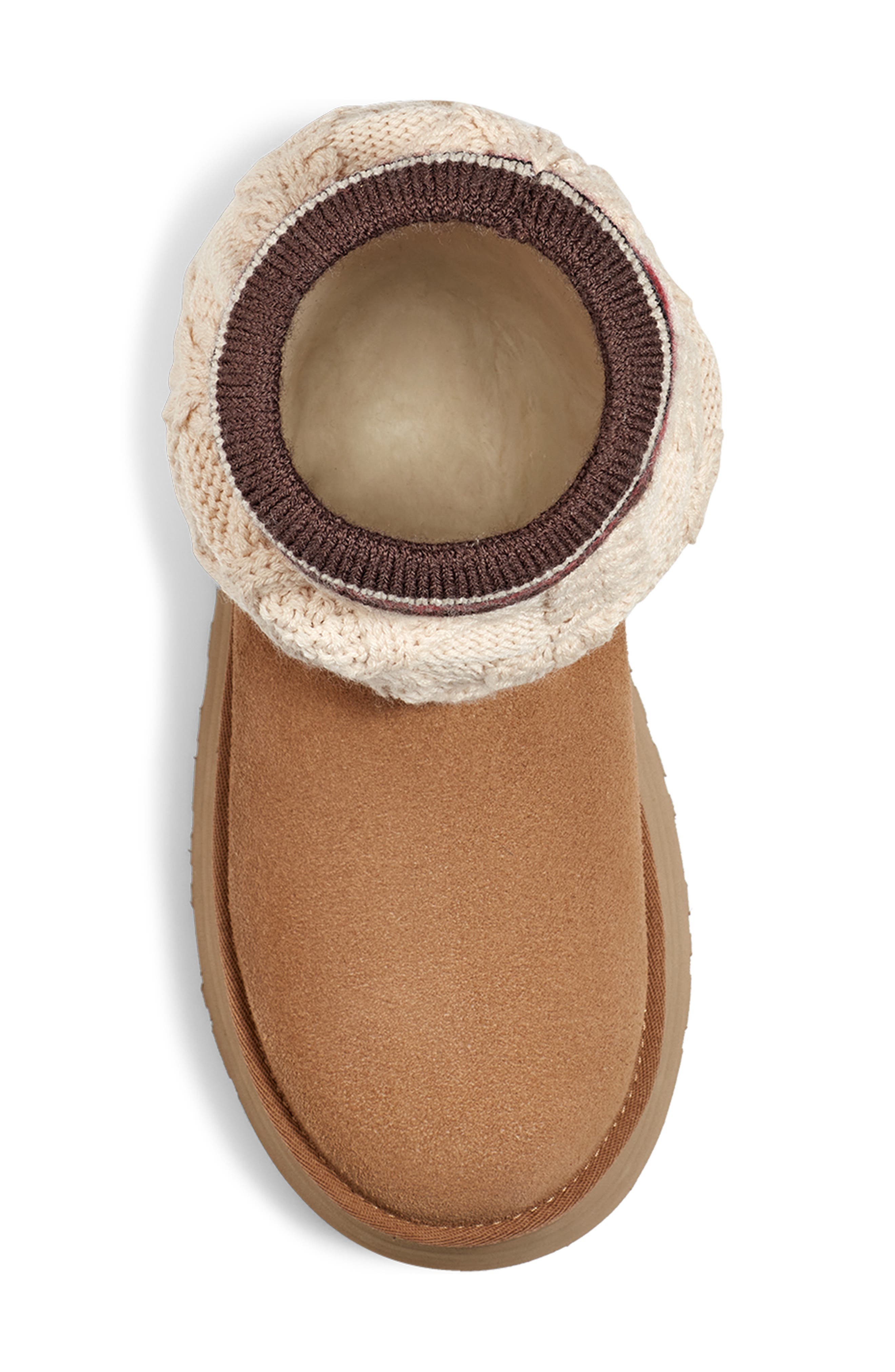 Classic Sweater Letter Boot, Alternate, color, CHESTNUT