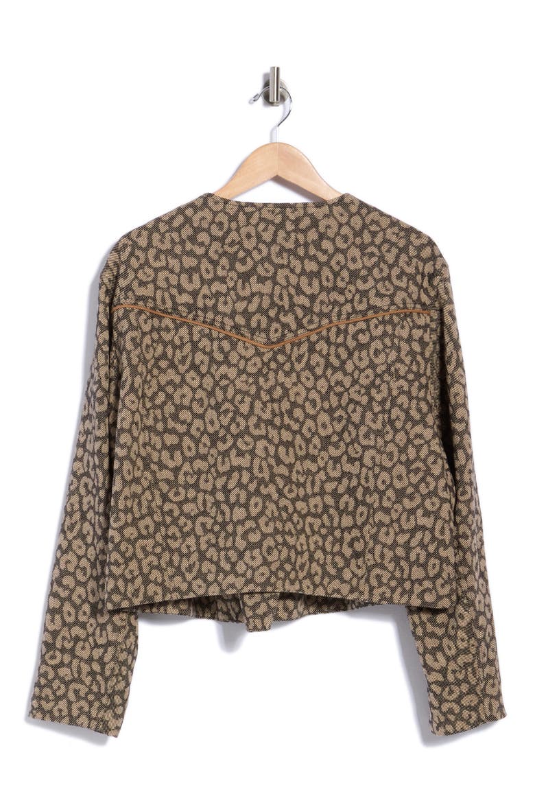 Leopard Patterned Moto Jacket, Alternate, color, OPEN MISCELLANEOUS