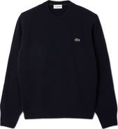 Lacoste Classic Fit Merino Wool Crewneck Sweater