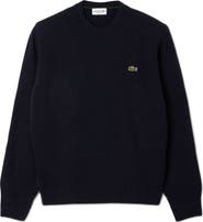 Lacoste Classic Fit Merino Wool Crewneck Sweater