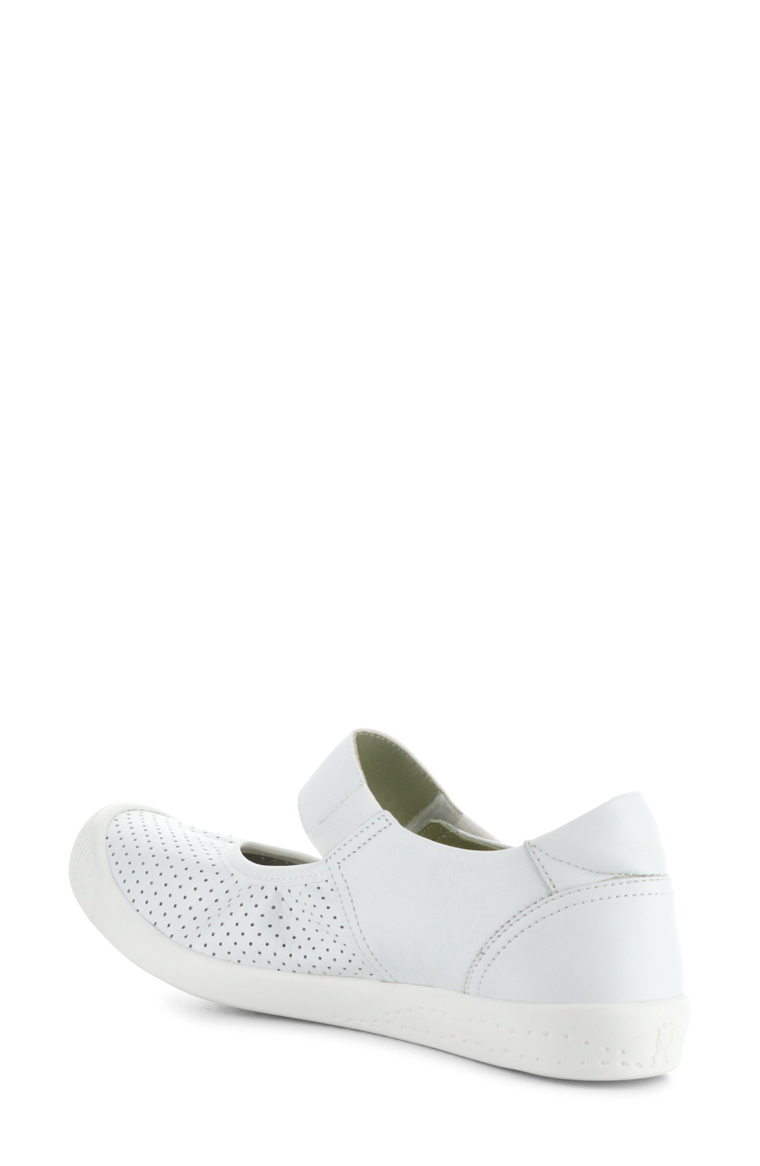 Softinos by Fly London Iglu Mary Jane Flat, Alternate, color, 006 White Smooth Lea