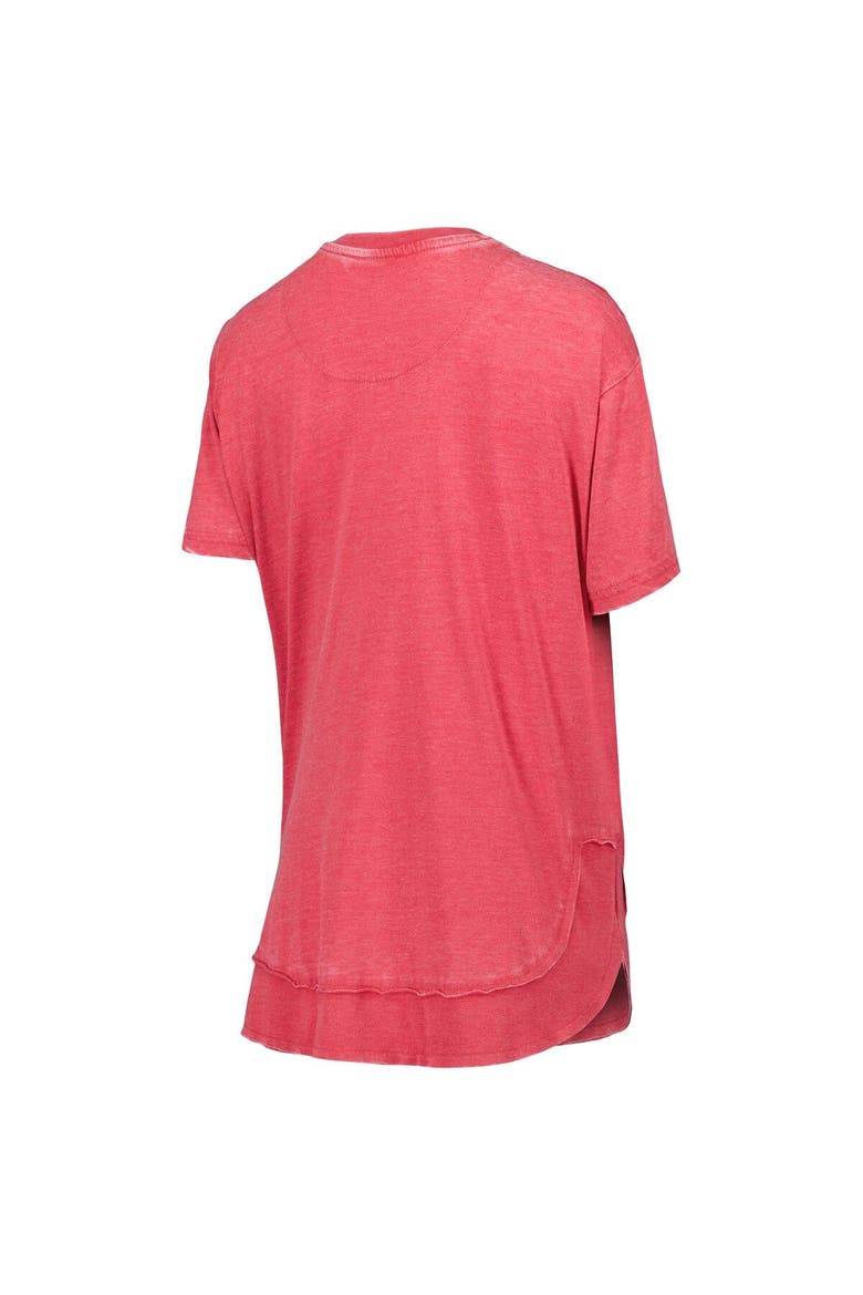 Women's Pressbox Crimson Oklahoma Sooners Arch Poncho T-Shirt, Alternate, color, Crimson