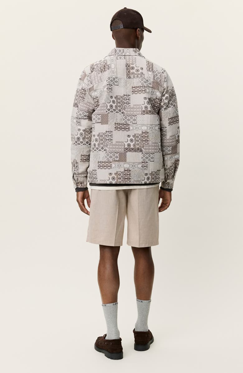 Les Deux Layton Patch Jacquard Button-Up Shirt Jacket, Alternate, color, Light Sand