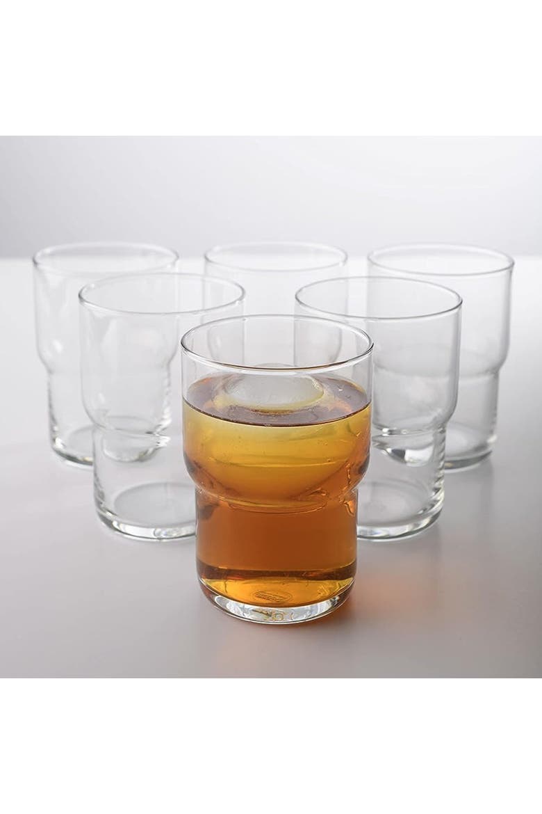 Stackable Iced Coffee Glasses - 15oz - Set of 6, Alternate, color, Clear