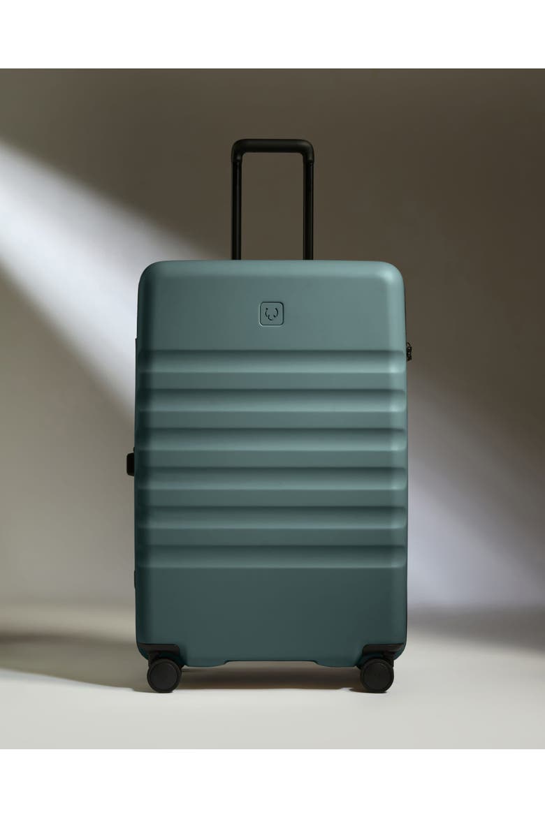 Icon Stripe Large Luggage, Alternate, color, Glade Blue