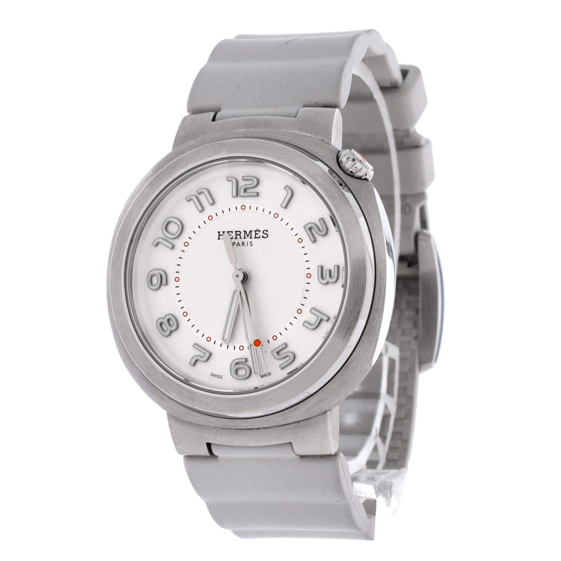 Cut Automatic Watch Stainless Steel and Rubber 36, Alternate, color, Metallic Silver