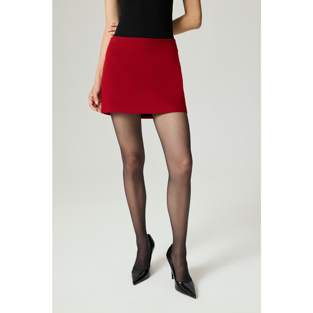Nocturne Clean-front Mini Skort In Red