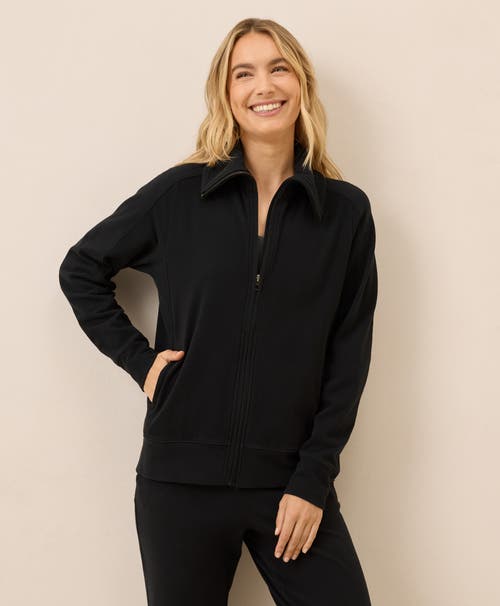Pact Organic Cotton Cloudknit Zip Jacket In Multi