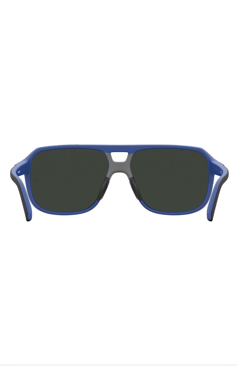 Under Armour Cruise 61mm Pilot Sunglasses, Alternate, color, Matte Black Blue